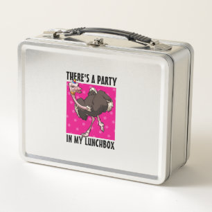 Il y a une fête dans ma lunchbox Cartoon Ostrich