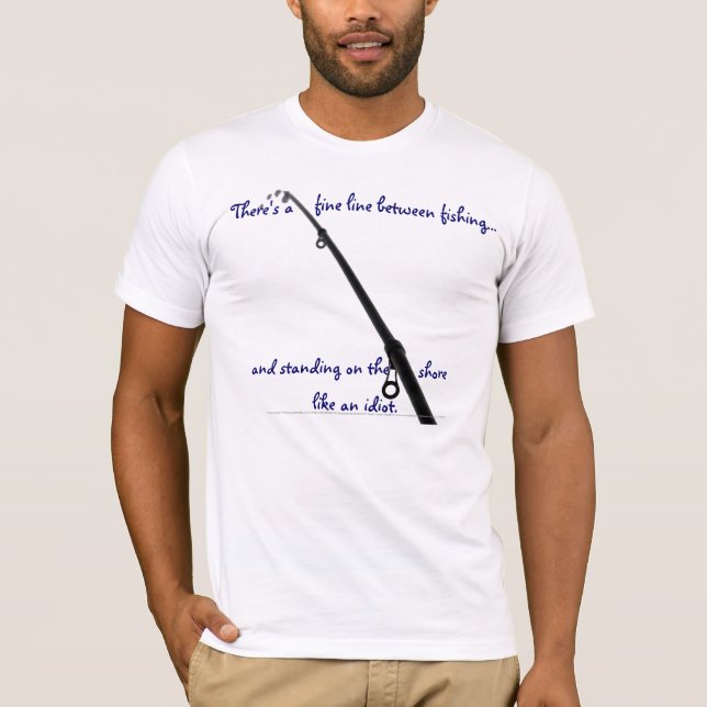 Il y a une ligne fine entre le T-shirt de pêche (Devant)