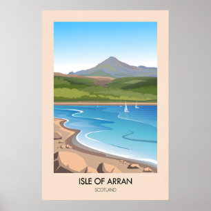 Île d'Arran Écosse Affiche de voyage