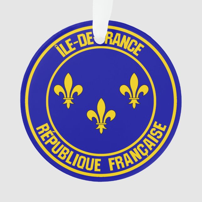 Île-de-France-RundEmblem Ornament (Vorderseite)