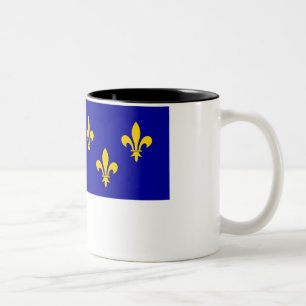 Île-De-Frankreich Flagge Zweifarbige Tasse