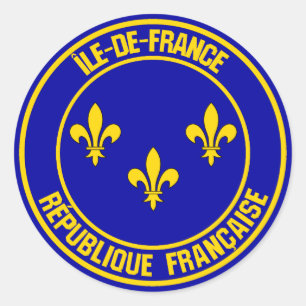 Île-De-Frankreich rundes Emblem Runder Aufkleber