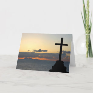 Île de Graciosa et carte de voeux de croix