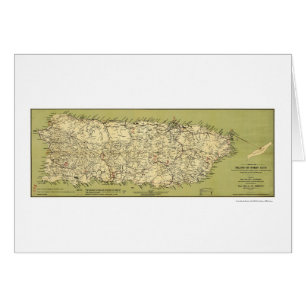 Île de la carte 1900 de Porto Rico