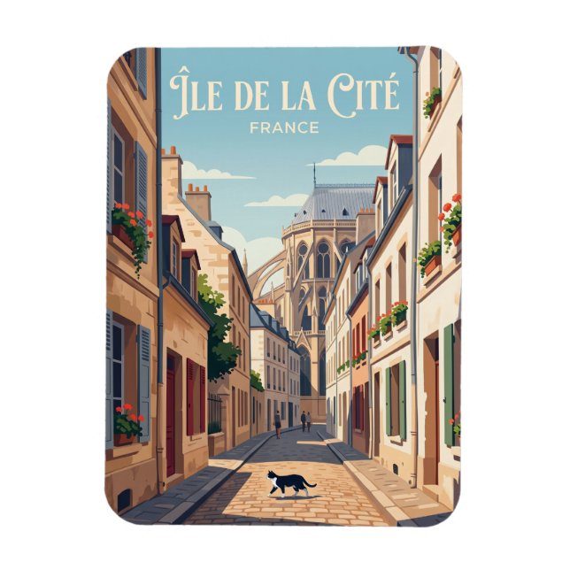 Île de la Cité Frankreich Magnet (Vertikal)