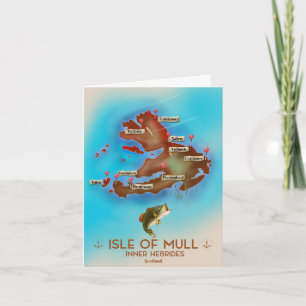 Île de Mull Inner Hebrides Écosse Carte ancienne.