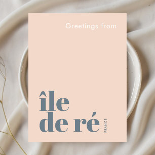 Île de Ré Frankreich moderner Urlaub Postkarte