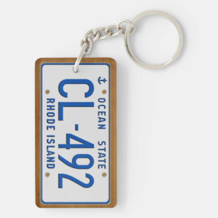 Île de Rhode 1986 porte - clés vintages de plaque