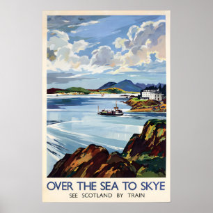 Île de Skye, Écosse Affiche Impression de voyage v