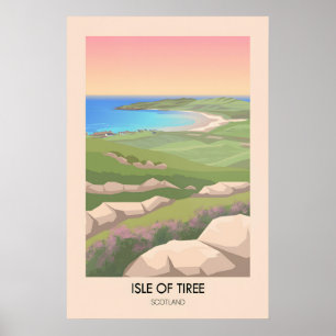 Île de Tiree Écosse Affiche de voyage