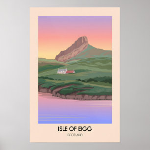 Île d'Eigg Écosse Affiche de voyage