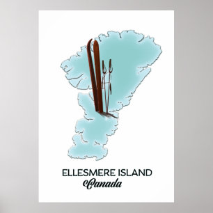 île d'Ellesmere carte poster Canada