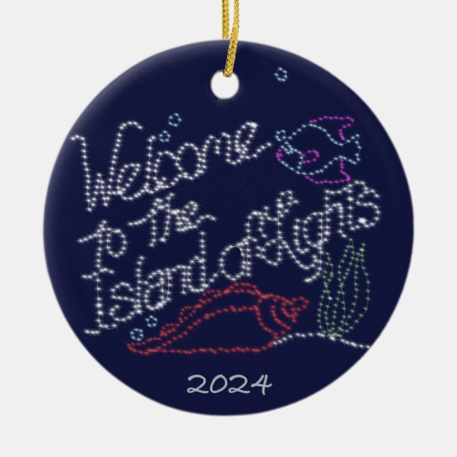 Île des lumières Ornement de Noël (Devant)