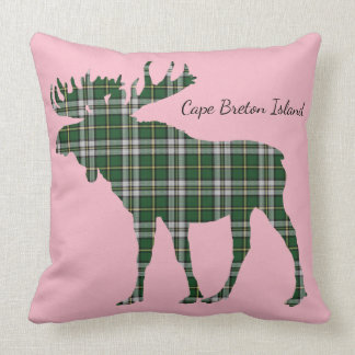 Île du Cap-Breton Tartan Custom Moose coussin