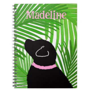 Île du palmier vert Cahier Chien Noir