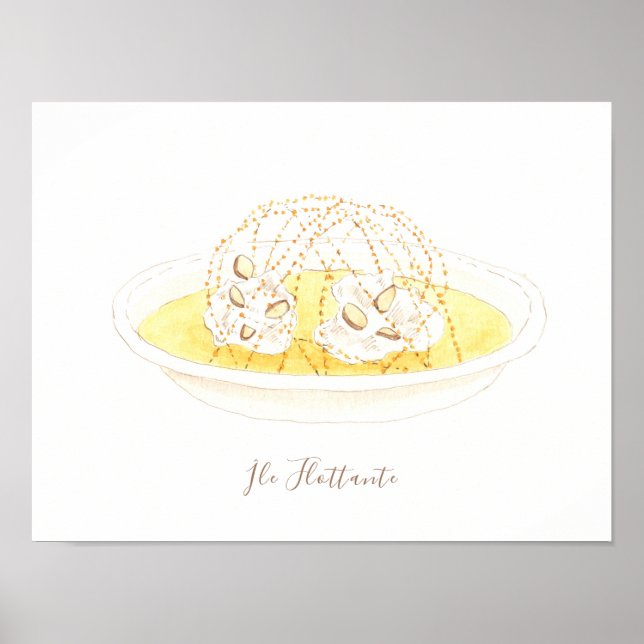 Île Flottante Wasserfarbe Poster (Vorne)