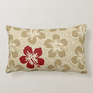 Île Hibiscus Hawaiian réversible Lumbar Coussin