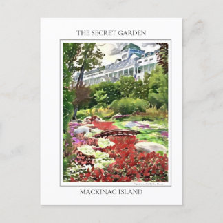 Île Mackinac Carte postale Secret Garden