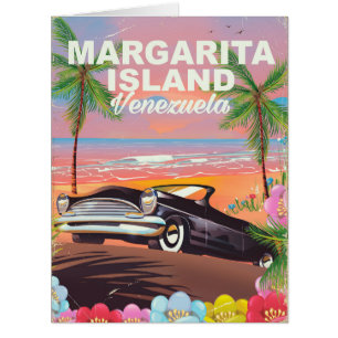 Île Margarita - affiche de voyage du Venezuela