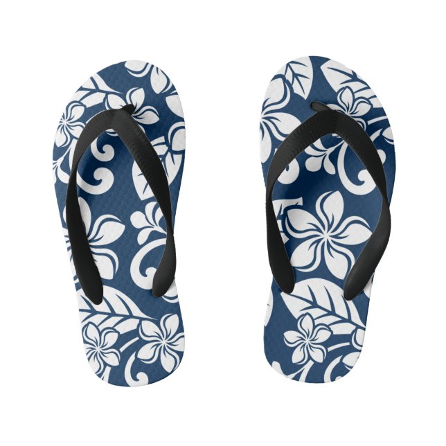 ÎLE PLUMERIA (BLEU FONCÉ) Paire de tongs (Semelle)