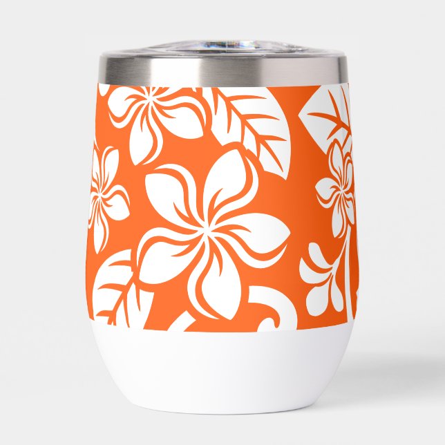 ÎLE PLUMERIA MOTIF DANS TRÈS ORANGE (Avant)