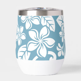 ÎLE PLUMERIA MOTIF EN SLATE BLEU