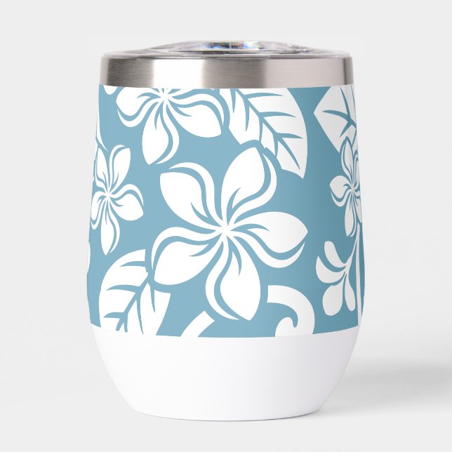 ÎLE PLUMERIA MOTIF EN SLATE BLEU (Avant)