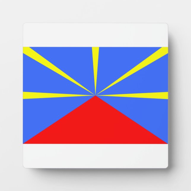 Ile Réunion 974 Reunion Island Flagge Maveli Fotoplatte (Vorderseite)