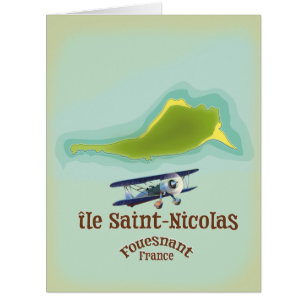 île Saint-Nicolas Fouesnant France-Karte