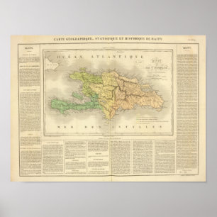 Ile St. Domingue oder Haiti Poster