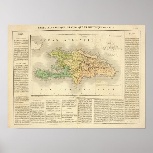 Ile St. Domingue oder Haiti Poster (Vorne)