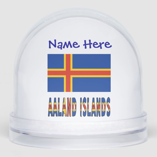 Îles Aaland Ålander Drapeau Bleu Personnalisation (Avant)