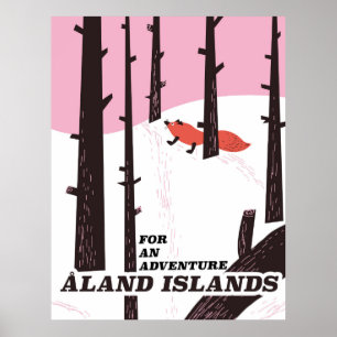 Îles Åland, affiche de voyage en Finlande