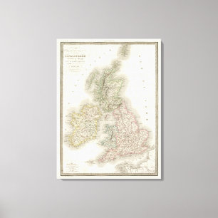 Iles Britanniques - britische Inseln Leinwanddruck