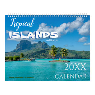 Îles et plages tropicales 2025 Calendrier mural