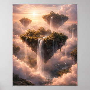 Îles flottantes Affiche de cascades célestes