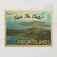 Îles Vierges Enregistrer La Date Cartes Postales V