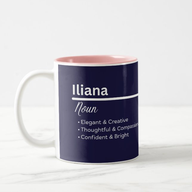 Iliana Personalisierter Name Kaffeetasse (Links)