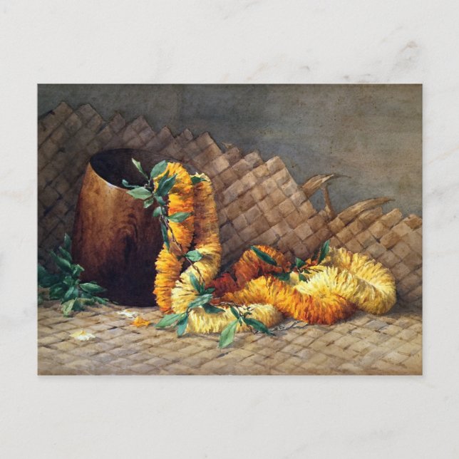 Ilima Lei und Calabash Postkarte (Vorderseite)