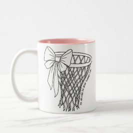 I'll Always Be Your Biggest Fan Basketball Bow Zweifarbige Tasse