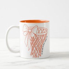 I'll Always Be Your Biggest Fan Basketball Bow Zweifarbige Tasse