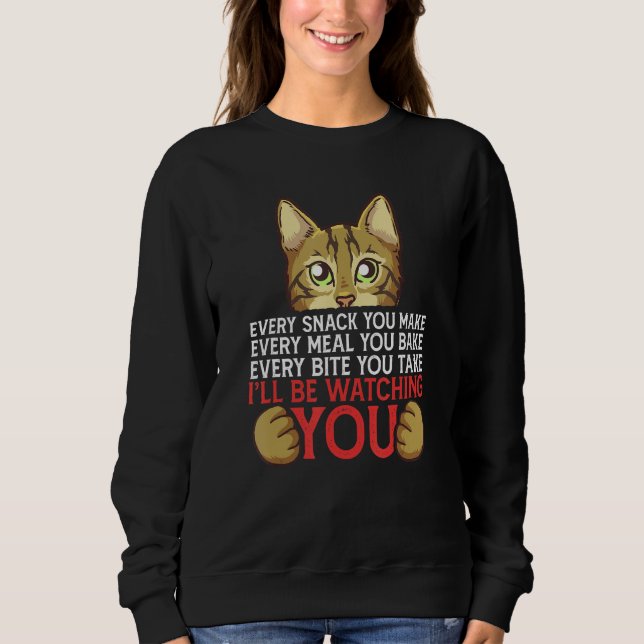 I'll Be Watching You Bengal Cat Owner Sweatshirt (Vorderseite)