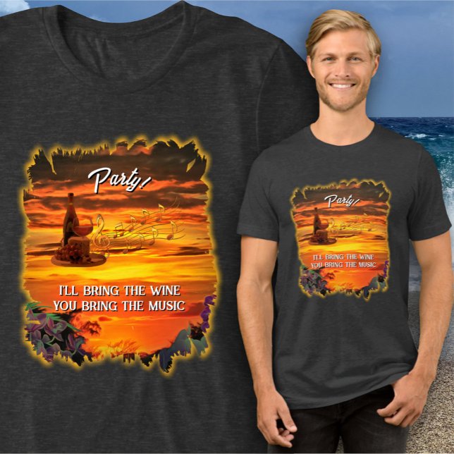 I'll bring the wine Sunset 2584 Tri-Blend Shirt (Von Creator hochgeladen)