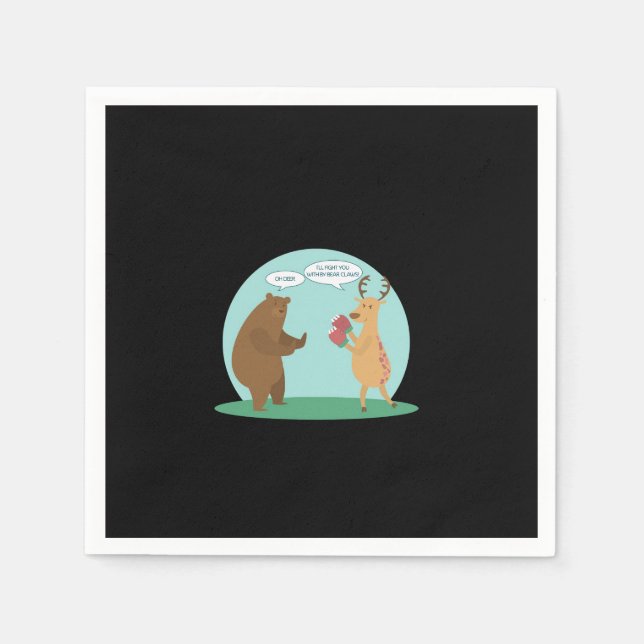 I'll With My Bear Hands Oh Deer Funny Creative Sty Serviette (Vorderseite)