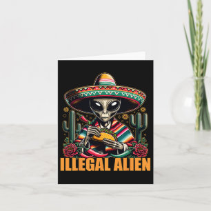 Illegale Alien Funny Cinco De Mayo Western Ufo Fun Karte