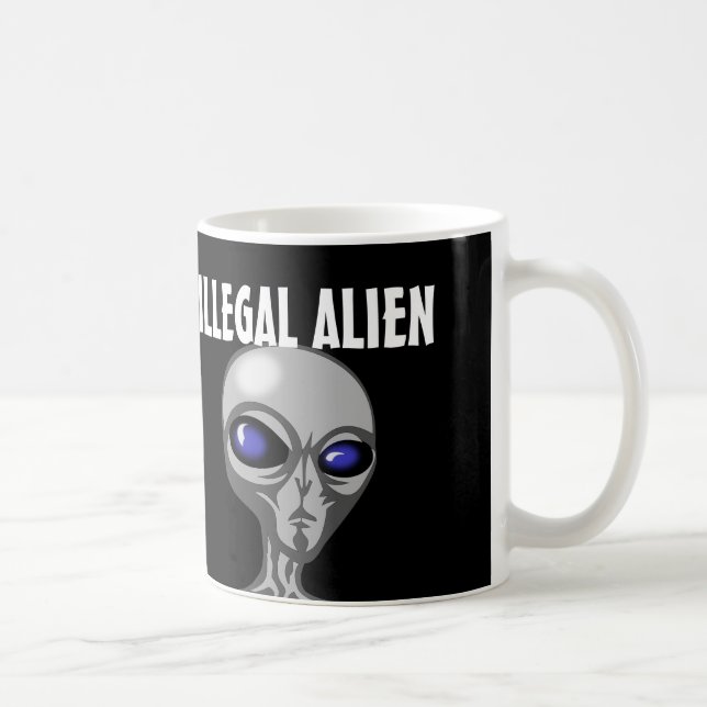 ILLEGALE ALIEN Kaffee-Tassen Kaffeetasse (Rechts)