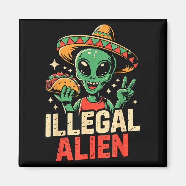 Illegale Ausländer  Magnet (Vorne)