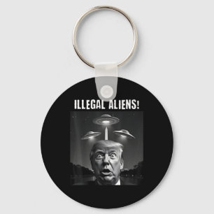 Illegale Außerirdischen. Trump Selfie, Alien und U Schlüsselanhänger
