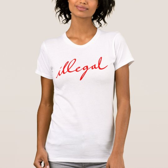 Illegaler einfacher weißer T - Shirt