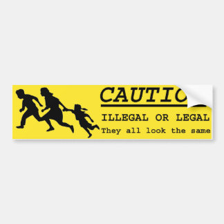 Illegales oder legales alien, das Autoaufkleber